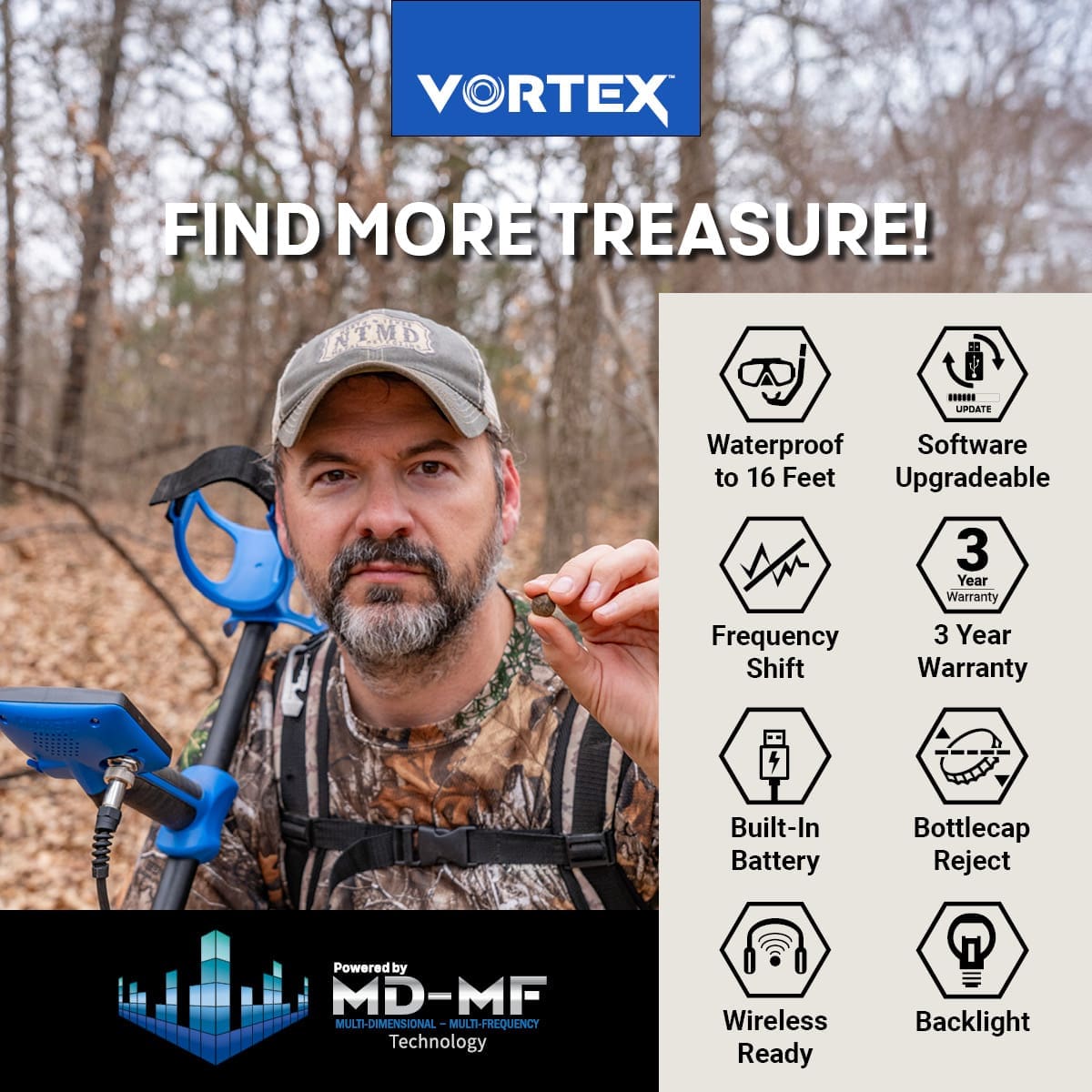 Artvin Garrett Vortex VX7 Dedektör - Vortex VX7, sahil, park ve tarla arasında geçiş yapan kullanıcı için dengeli güç noktasıdır.
